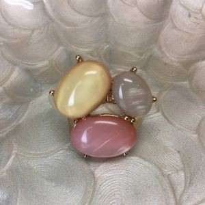 Neutral Toned Gem Statement Ring